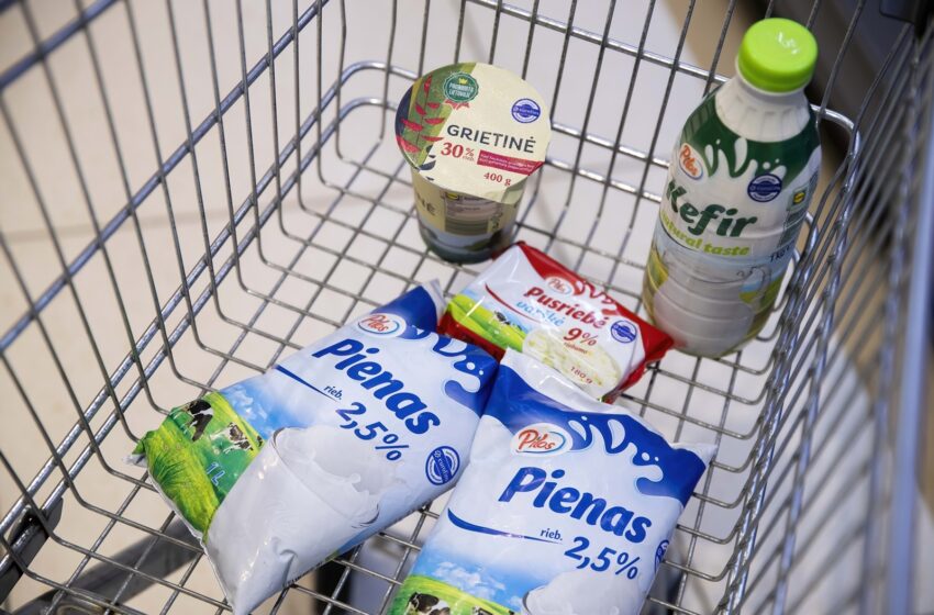  Kiek išleidžiate pieno produktams? „Lidl“ parduotuvėje populiariausių pieno produktų krepšelis – vos 8,33 Eur